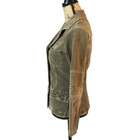 Z. Cavaricci Olive Green Corduroy Blazer Jacket Small - Picture 3 of 6